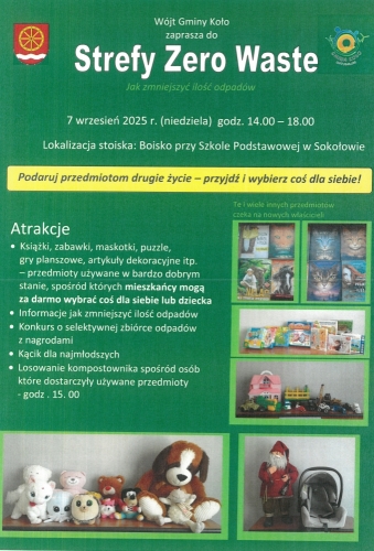 Gmina Koło stawia na ekologię. Strefa Zero Waste już w niedzielę w Sokołowie