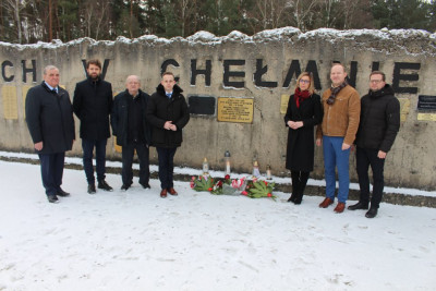 Delegacja Gminy Dąbie uczciła pamięć ofiar obozu Kulmhof