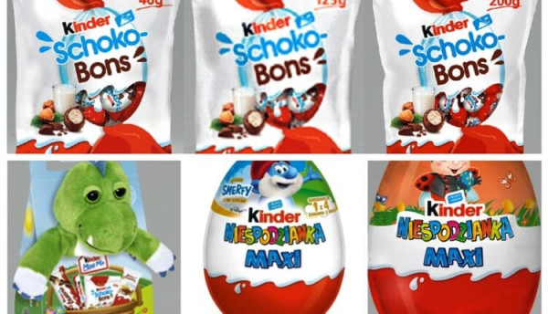 Uwaga! Ferrero Polska wycofuje z obrotu produkty Kinder. Powodem potencjalne powiązanie z ogniskiem zatruć Salmonellą