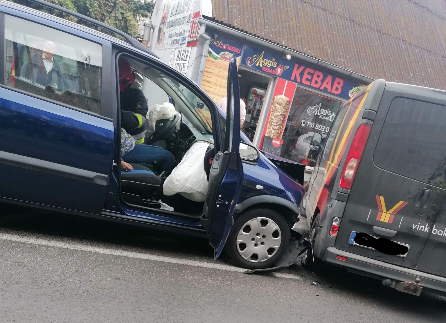 Kolizja czterech pojazdów na ulicy Toruńskiej