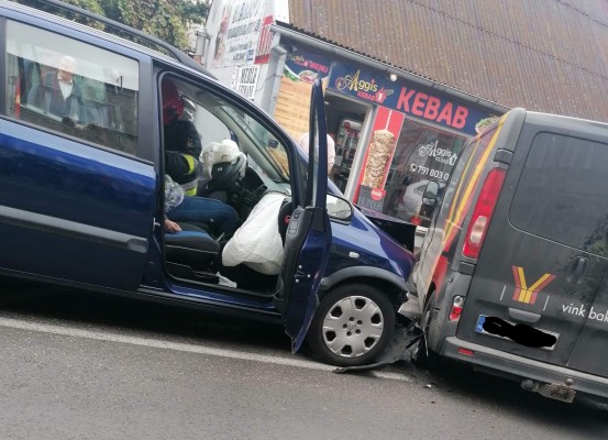 Kolizja czterech pojazdów na ulicy Toruńskiej