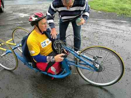 Niepełnosprawny rowerzysta w Powiecie Kolskim