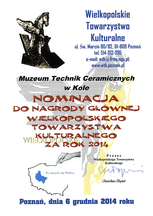 Muzeum zdobyło nominację do Nagrody Głównej WTK.