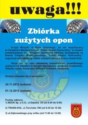 Oddajcie niepotrzebne opony! 