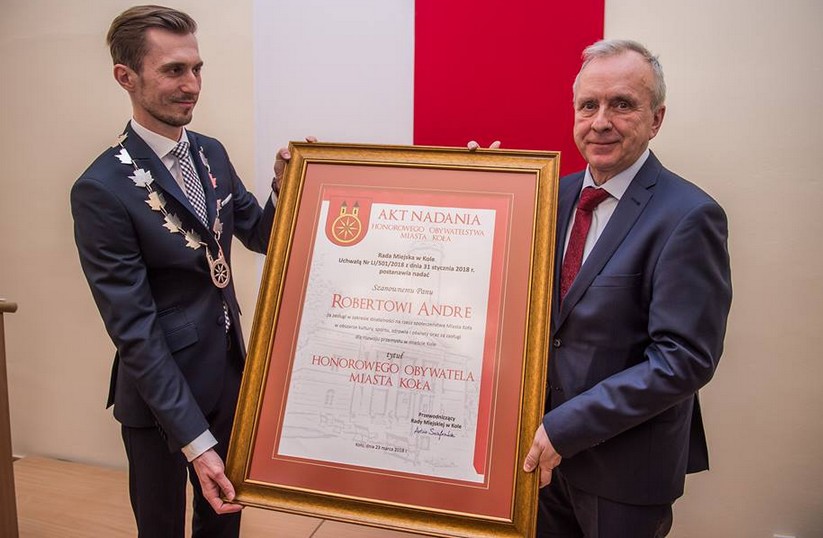 Robert Andre odebrał tytuł Honorowego Obywatela [VIDEO]