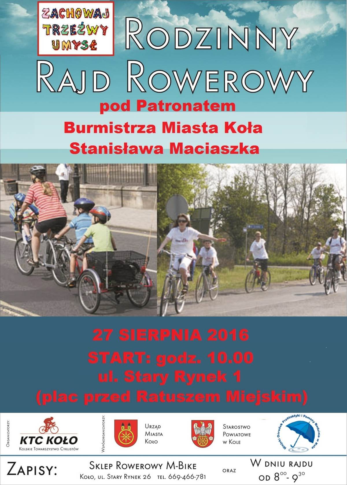 Zapraszamy na Rodzinny Rajd Rowerowy