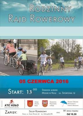 Zapraszamy na Rodzinny Rajd Rowerowy