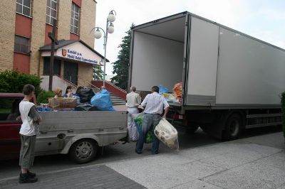 Pomoc dla powodzian w Sandomierzu