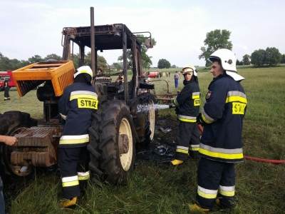 GRZEGORZEW: Pożar ciągnika w Borysławicach