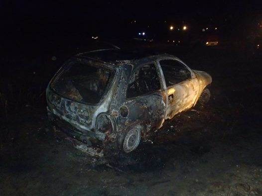 Pożar samochodu w gminie Przedecz