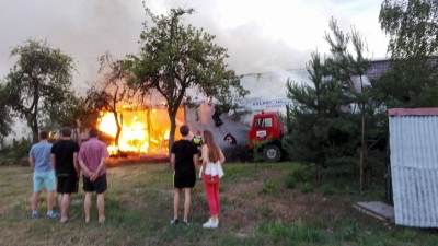 Pożar stodoły na ulicy Sienkiewicza