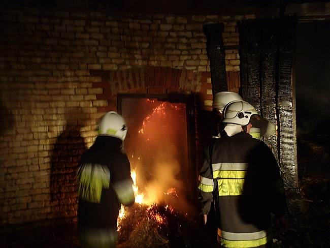 Pożar stodoły w Wiesiołowie