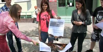 Protest pod Urzędem Skarbowym [VIDEO]