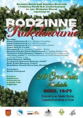 Zapraszamy na Rodzinne Kolędowanie 2015