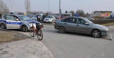 Rowerzysta trafił do szpitala