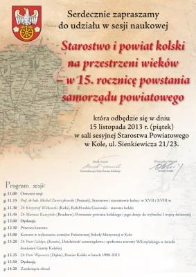 Z okazji 15-lecia samorządu powiatowego