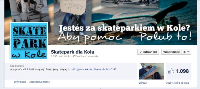 Duże poparcie w sprawie skateparku