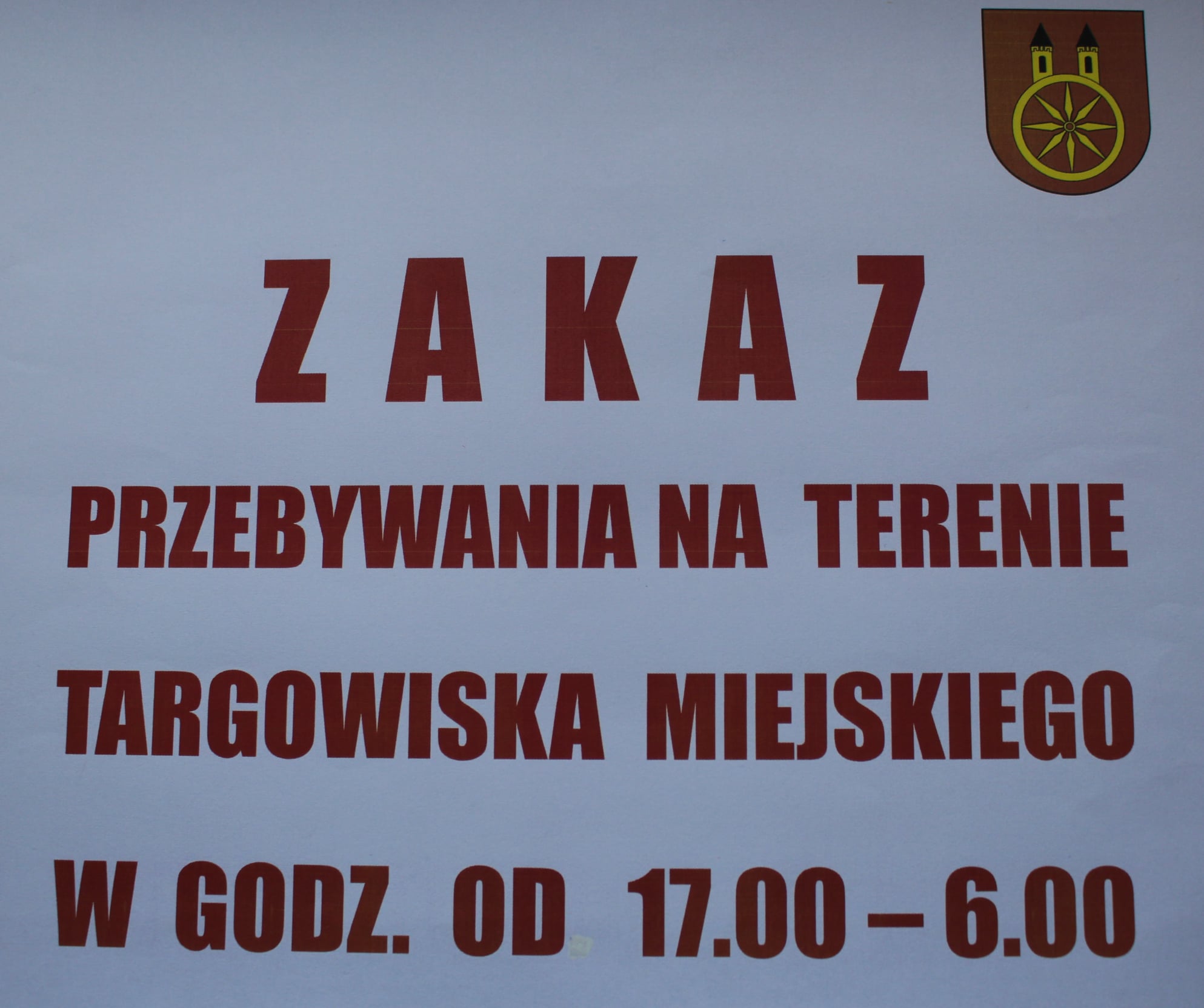 Zakaz przebywania na placu targowym po zakończeniu funkcjonowania targowiska