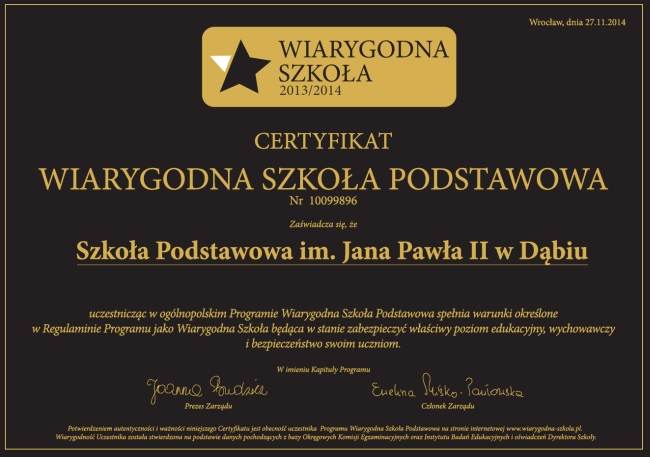 Wiarygodne Szkoły w Powiecie Kolskim