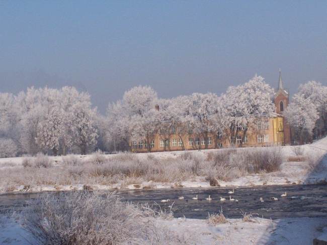 Pierwszy dzień wiosny w śniegu