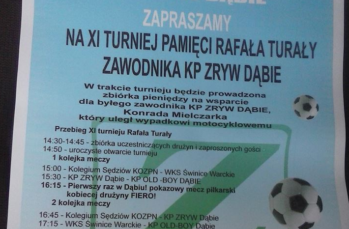 DĄBIE: Turniej pamięci Rafała Turały