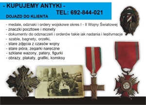 Kupię monety, medale wojskowe, znaczki 