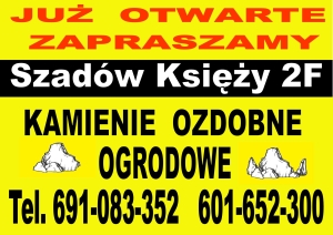 kamienie ozdobne, grys, kora sosnowa, kostka 