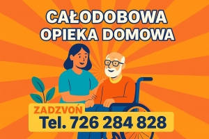 Profesjonalna opieka 24/7 dla seniorów i osób z niepełnosprawnościami Koło i okolice, z zamieszkaniem