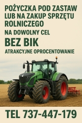 Pożyczka pod zastaw pojazdów i maszyn rolnicz