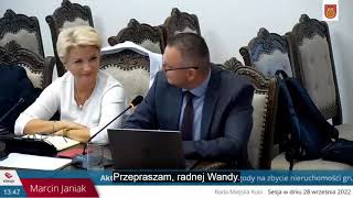 Fragment Sesji Rady Miejskiej w Kole. Sprzedaż działki