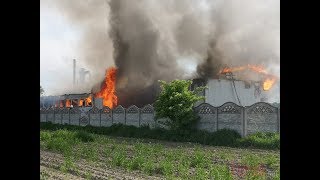 Pożar tartaku w Smulsku - pomagali nasi strażacy
